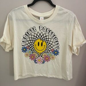 Radiate Positivity 😄 Messy Buns NET large Cropped Cotton Tee
